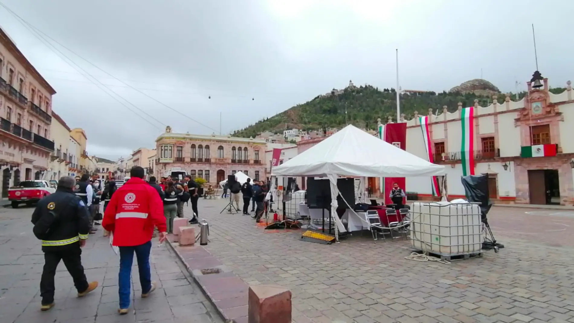 simulacro de sismo en la capital de Zacatecas